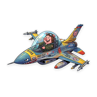 Die-cut cartoon sticker